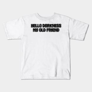 Hello darkness my old friend astrology celestial solar eclipse guitar lake Kids T-Shirt